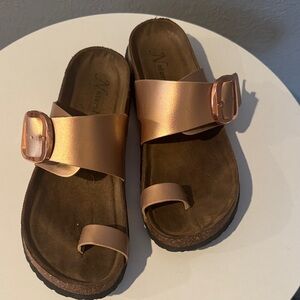 Natural Reflections Women's Copper Slide Sandals